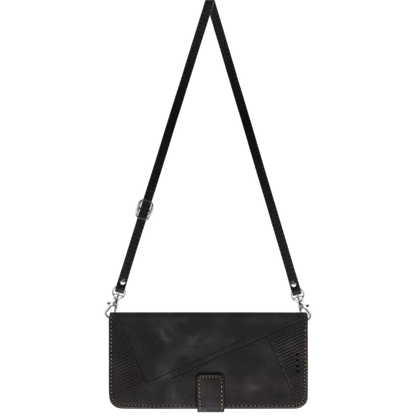 Preklopna torbica s trakom za Samsung Galaxy A41, črna – Infostyle