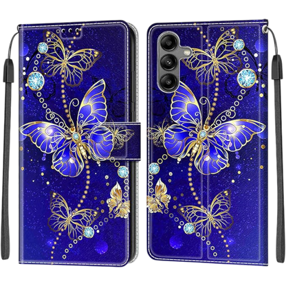 Preklopna torbica "Butterfly" za Samsung Galaxy A14 – HopMore – Modra