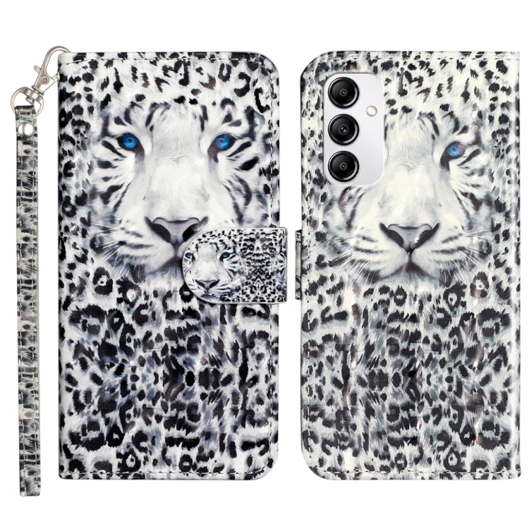 Preklopna torbica "white tiger" za Samsung Galaxy A14 – Infostyle – Bela