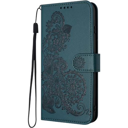 Preklopna torbica "flower" za Samsung Galaxy A41, temno zelena – Infostyle – Temno zelena