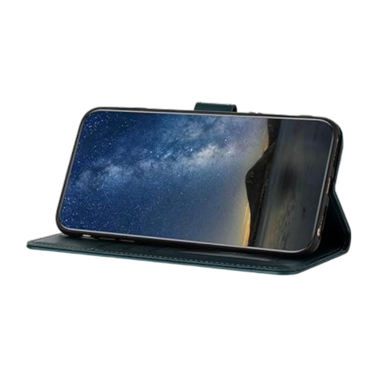 Preklopna torbica "flower" za Samsung Galaxy A41, temno zelena – Infostyle