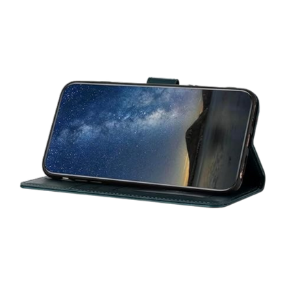 Preklopna torbica "flower" za Samsung Galaxy A41, temno zelena – Infostyle