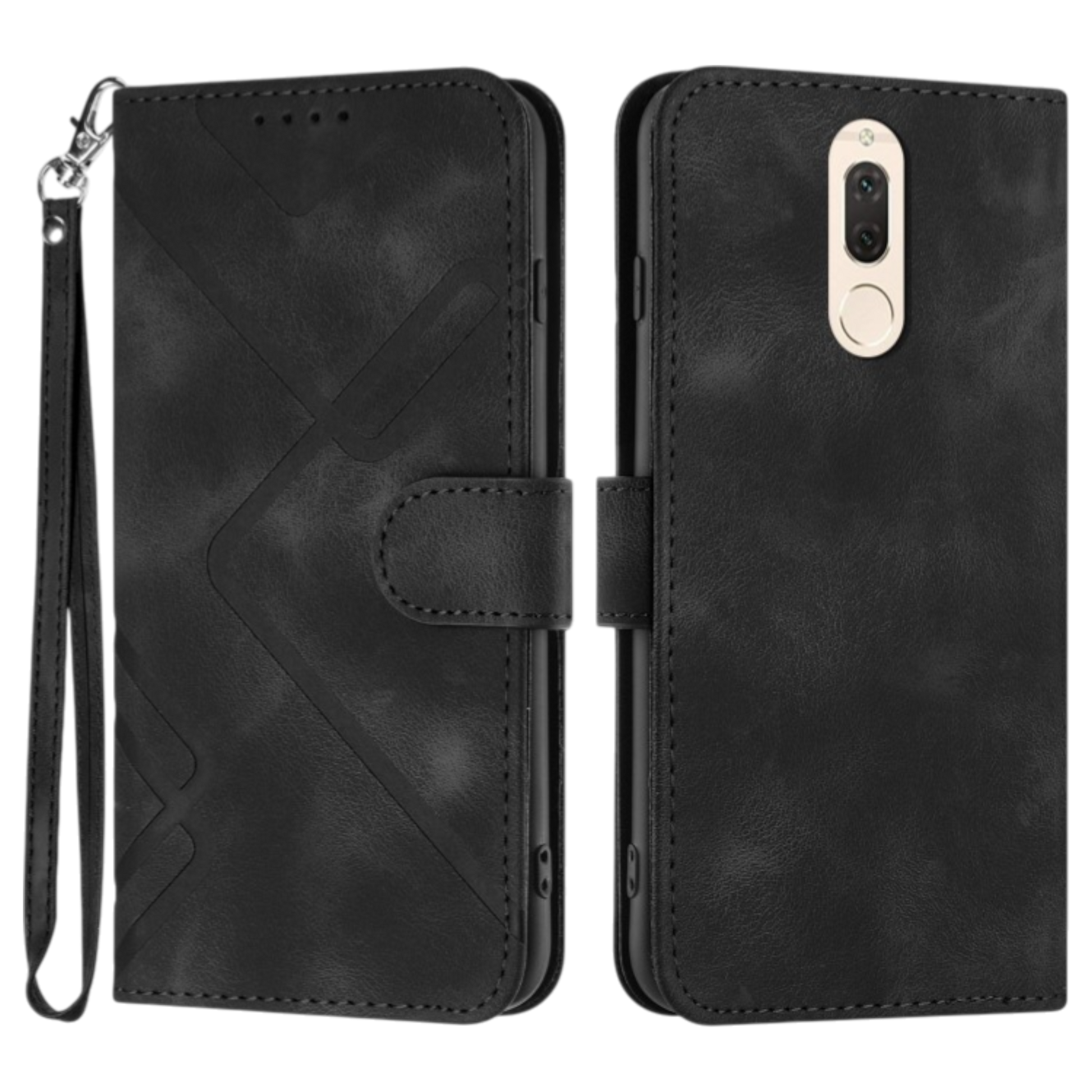 Preklopna torbica "Yiscase" za Huawei Mate 10 Lite, – Črna