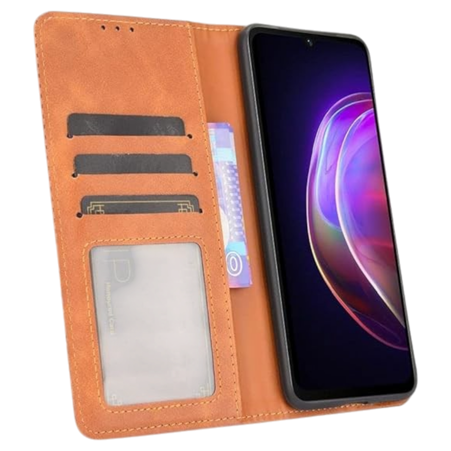 Preklopna torbica za Vivo V21 5G, rjava – Infostyle