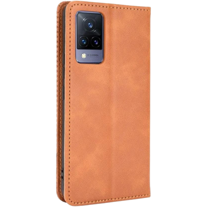 Preklopna torbica za Vivo V21 5G, rjava – Infostyle