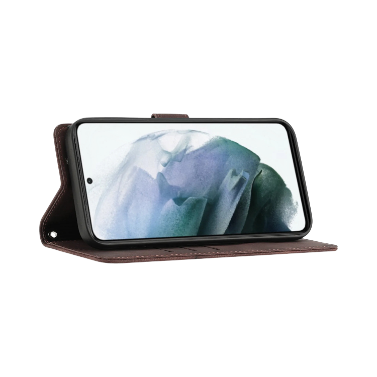 Preklopna torbica "cube" za Samsung Galaxy S20 FE / S20 Lite, temno rjava – Infostyle