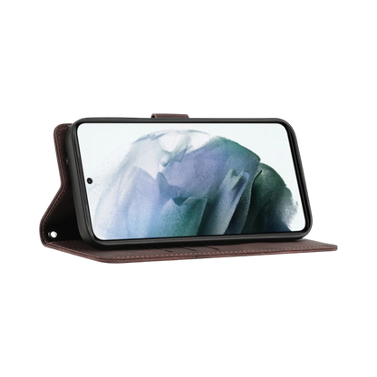 Preklopna torbica "cube" za Samsung Galaxy S20 FE / S20 Lite, temno rjava – Infostyle