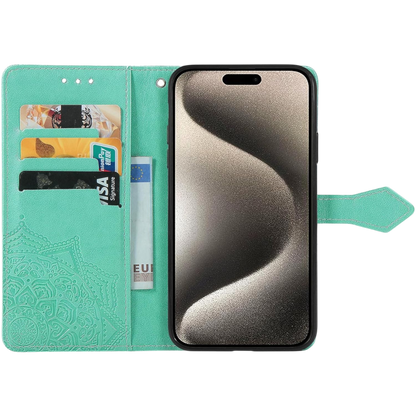 Preklopna torbica "mandala" za Nokia G50, zelena – Infostyle