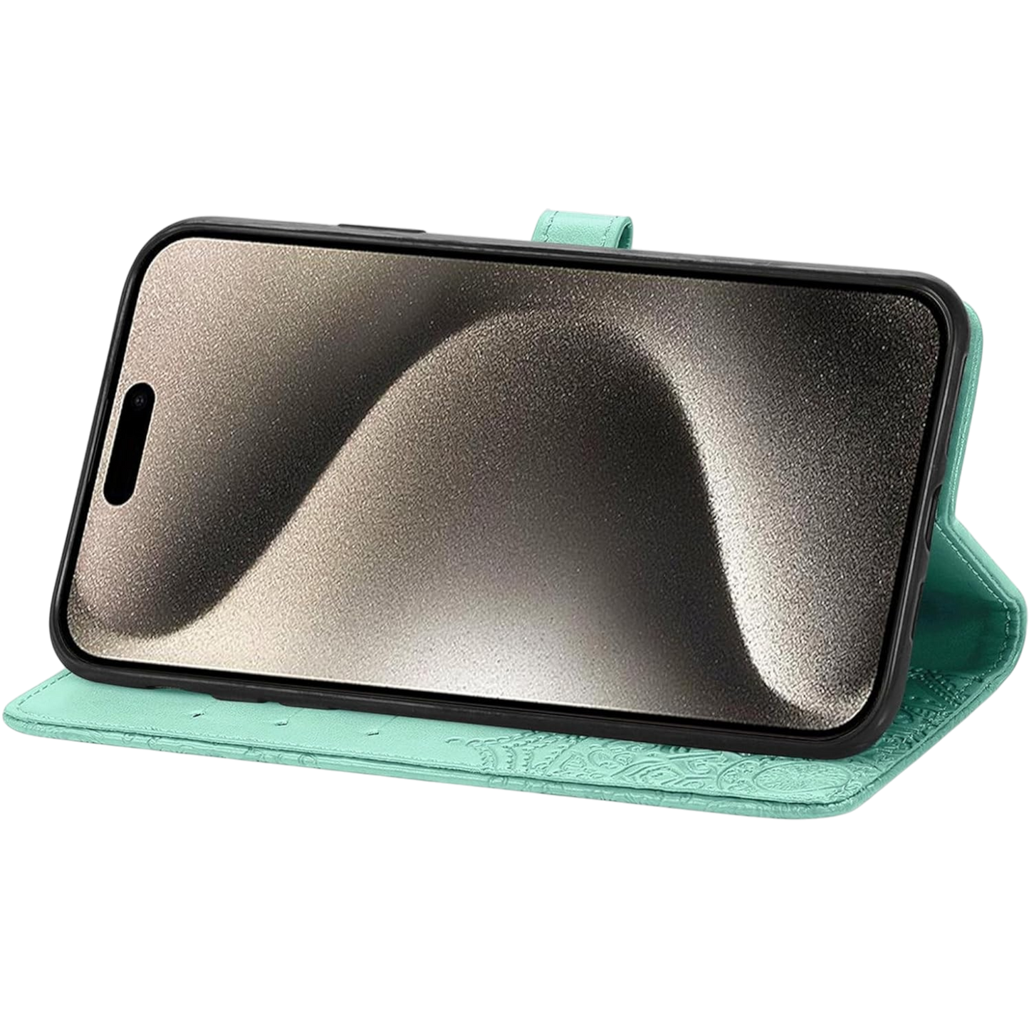 Preklopna torbica "mandala" za Nokia G50, zelena – Infostyle
