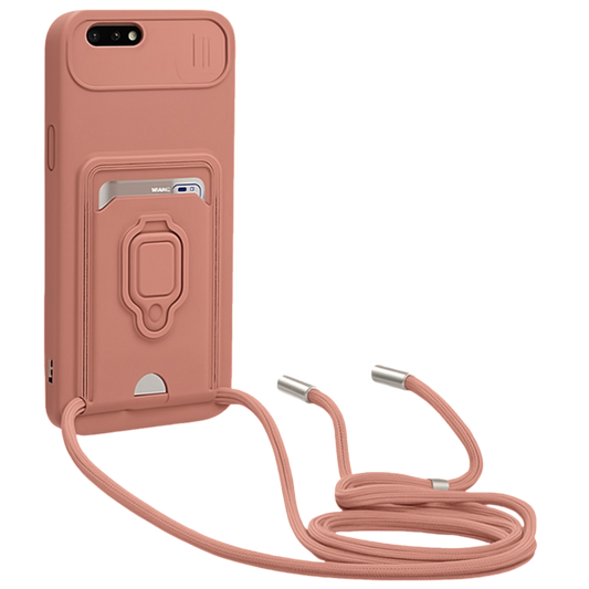 Ovitek "Bigcousin" z vrvico za Huawei Y6 2018/Honor 7a, roza – Roza
