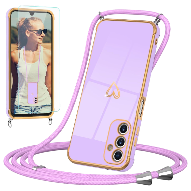 Ovitek z verižico "Togestar" + zaščitno steklo za Samsung Galaxy A24 4G