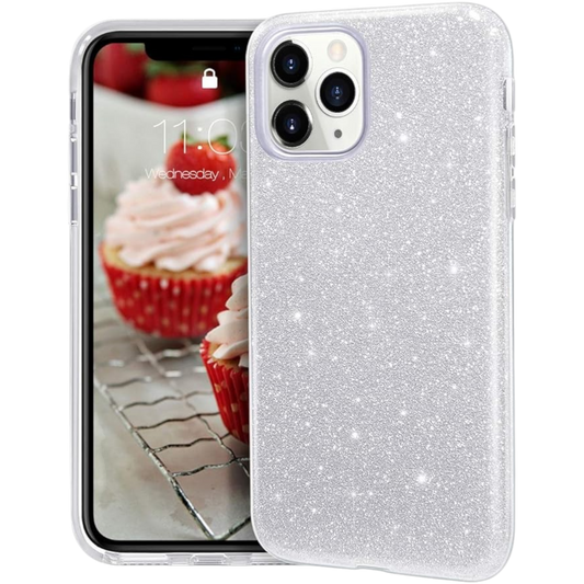Ovitek "Glitter" za iPhone 11 Pro, srebrna – MATEPROX – Srebrna