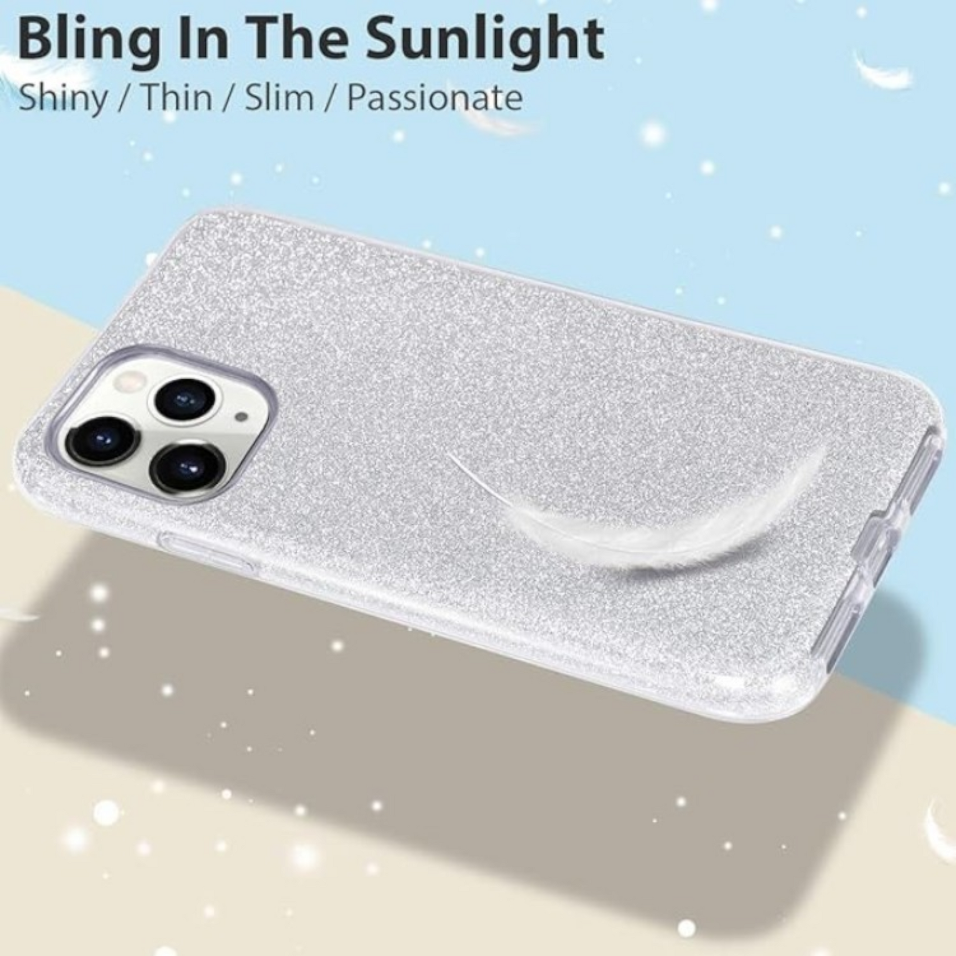 Ovitek "Glitter" za iPhone 11 Pro, srebrna – MATEPROX