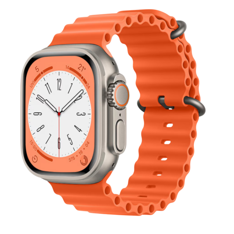 Pašček za uro "W038" Apple Watch 42/44/45/49 mm, oranžna – Techsuit – Oranžna