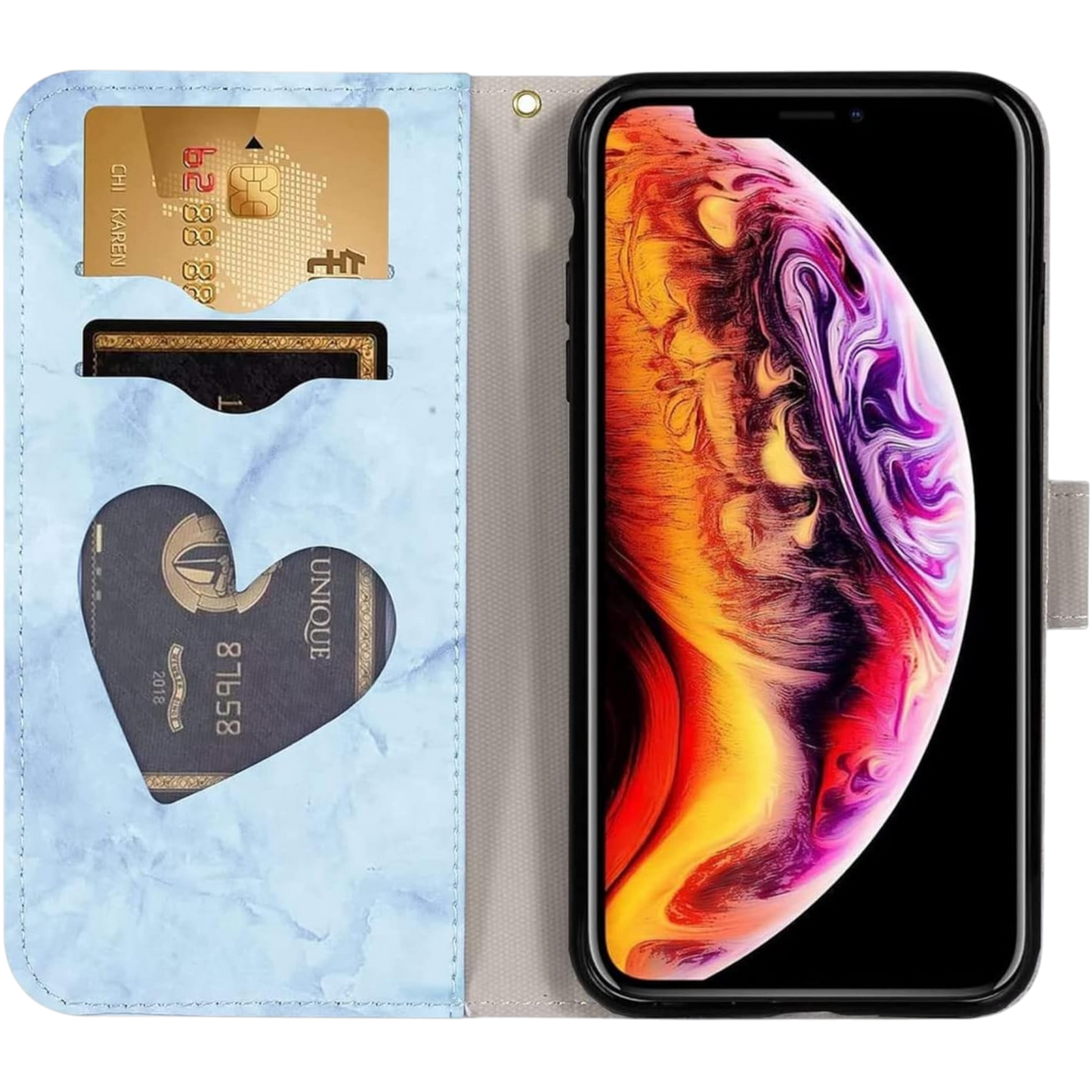 Preklopna torbica "Bartern" za iPhone XR, modra – Infostyle