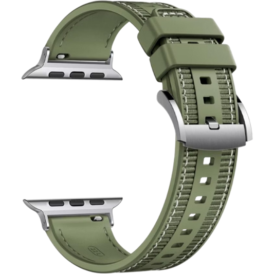 Pašček za uro "W051" Apple Watch 42/44/45/49 mm, zelena – Techsuit – Zelena