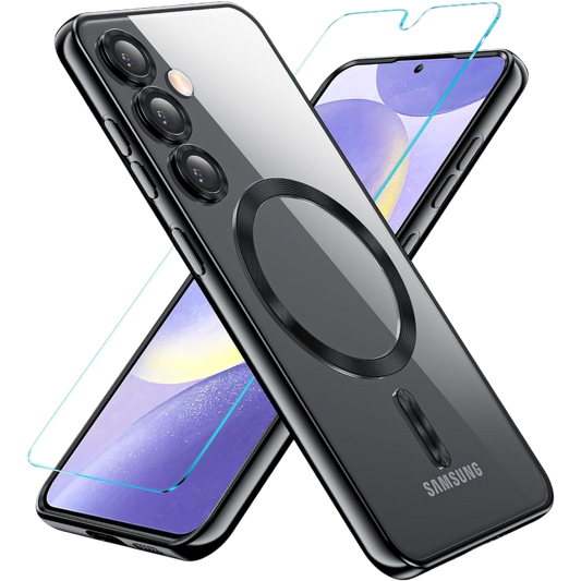 Ovitek "Kuaguozhe" + steklo za ekran za Samsung Galaxy S24, črna – Črna