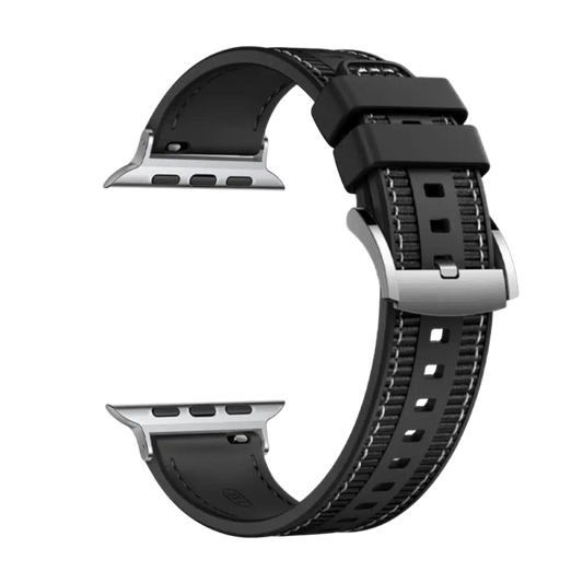 Pašček za uro "W051" Apple Watch 38/40/41mm, črna – Techsuit – Črna