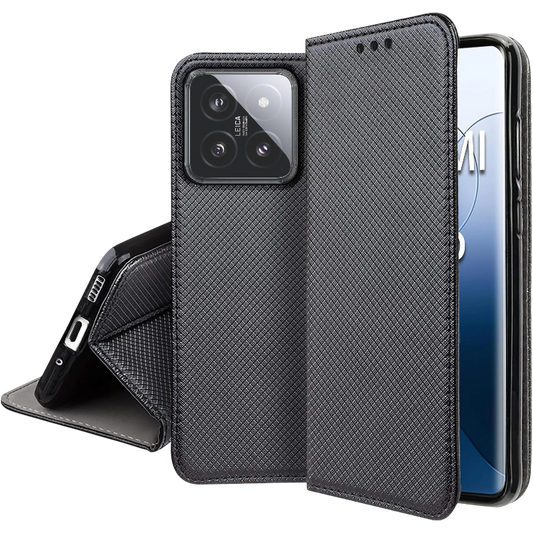 Preklopna torbica "Smart Magnet" za Xiaomi 14 – Infostyle – Črna