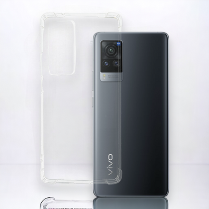 Silikonski ovitek "antishock " za Vivo X60 (0.5 mm) - Prozoren – Infostyle – Prozorna / Silikon