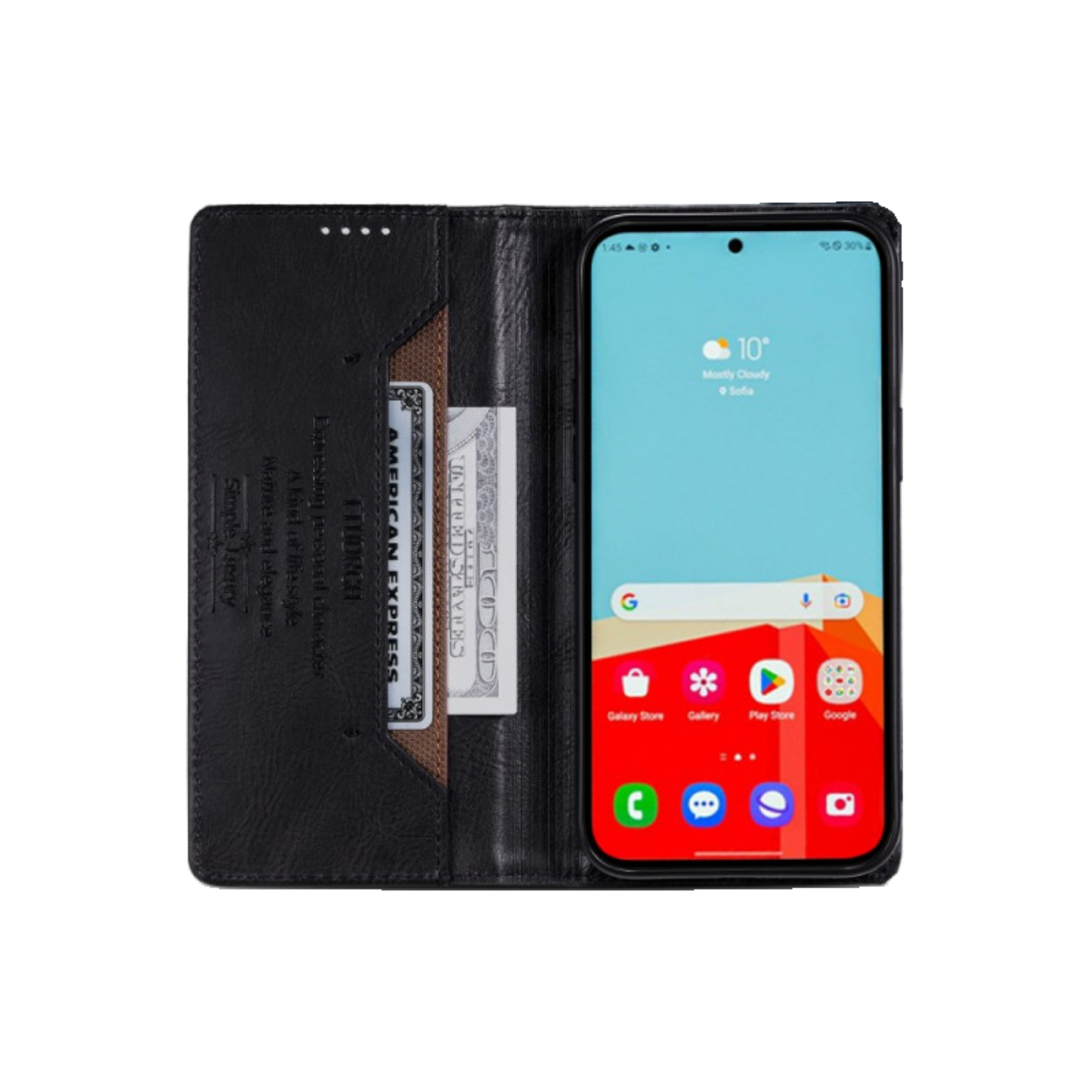 Preklopna torbica "yiscase" za Motorola Moto G7/G7 Plus, črna
