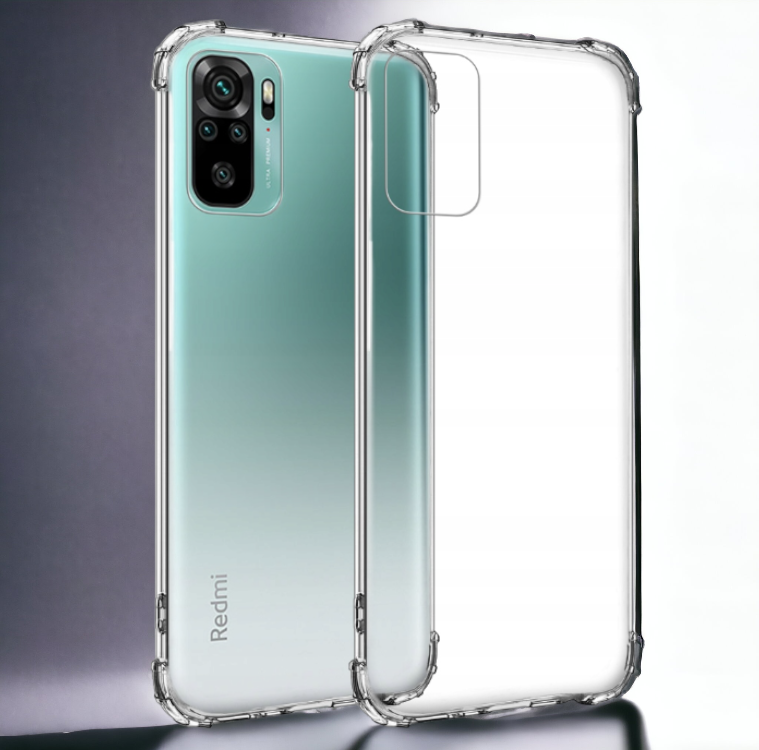 Silikonski ovitek "Antishock" za Xiaomi Redmi Note 10 (0.5 mm) - Transparent – Infostyle – Prozorna / TPU silikon