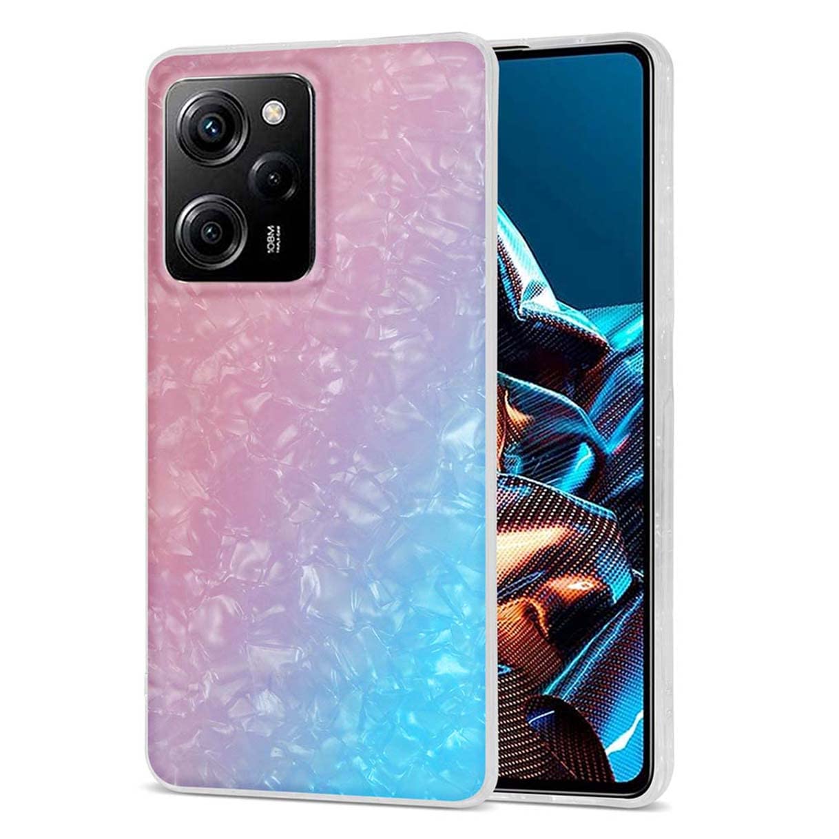 HAOYE-gradient-ovitek-za-Xiaomi-Poco-X5-Pro-5G-roza-moder