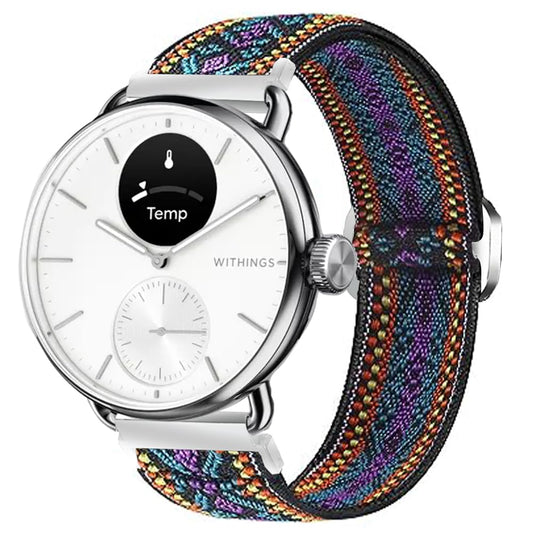 Blueshaw elastična narukvica 20 mm za Withings ScanWatch 2 38/42 mm | ljubičasto cvijeće
