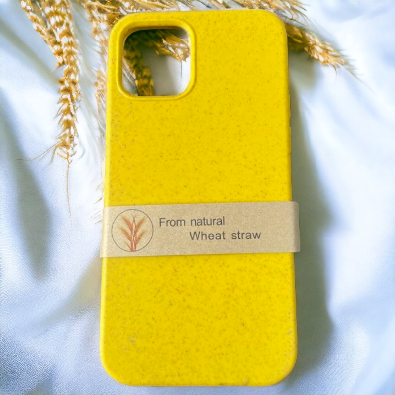 Ovitek iz naravnega materiala "Natural" za iPhone 14 Plus/15 Plus – Infostyle – Temno zelena / EKO