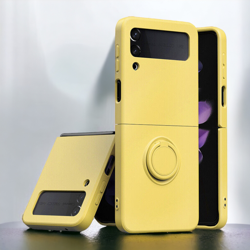 Silikonski ovitek "Ring" za Samsung Galaxy Z Flip 3 – Infostyle – Bež / PC