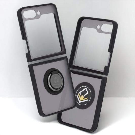 Ovitek za telefon "Glinth" za Samsung Galaxy Z Flip 5 – Techsuit – Črna / PC + TPU silikon