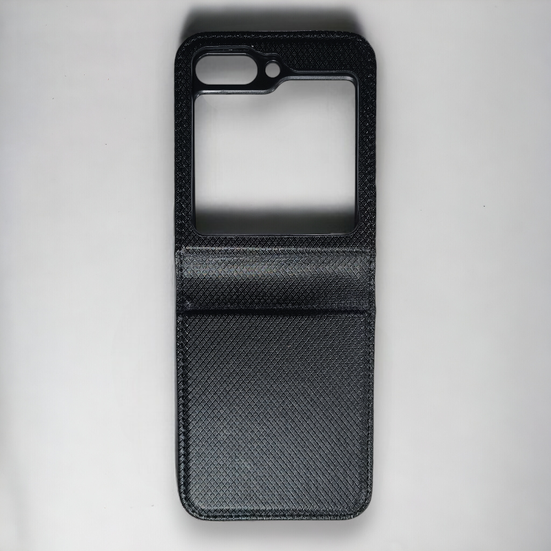 Preklopna torbica "magnet" za Samsung Galaxy Z Flip 5 - Črna – Infostyle – Črna / Ekološko usnje + TPU silikon