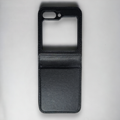 Preklopna torbica "magnet" za Samsung Galaxy Z Flip 5 - Črna – Infostyle – Črna / Ekološko usnje + TPU silikon
