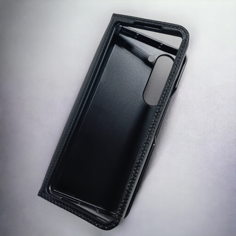 Preklopna torbica "magnet" za Samsung Galaxy Z Fold 5 - Črna – Infostyle – Črna / Ekološko usnje + TPU silikon