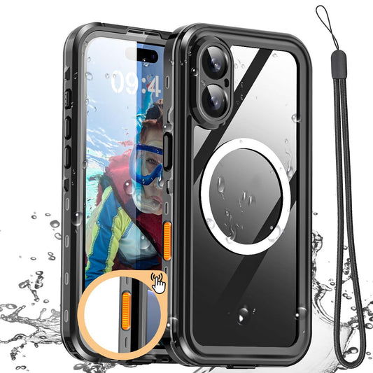 AICase vodoodporen MagSafe ovitek iPhone 17 Pro Max prozorna