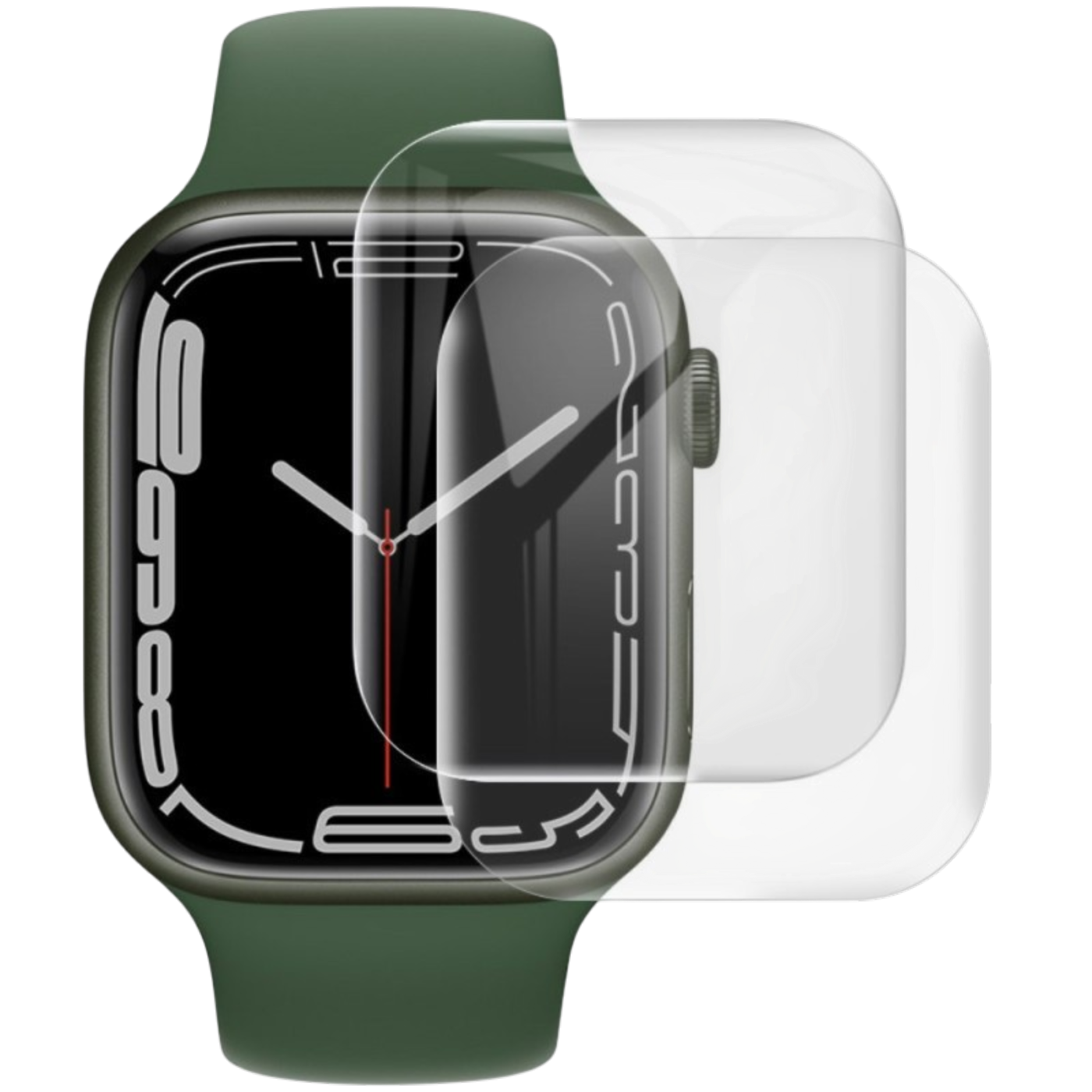 Zaščitna folija 2x za Apple Watch 7 8 9 45 mm tanka zaščita zaslona proti praskam in umazaniji