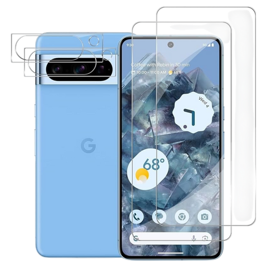 Zaščitno steklo in zaščita kamere za Google Pixel 8 Pro komplet 2 plus 2 kaljeno steklo visoka odpornost