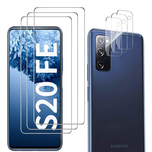 Zaščitno steklo in zaščita kamere za Samsung Galaxy S20 FE 5G komplet 2 plus 2 kaljeno steklo visoka odpornost