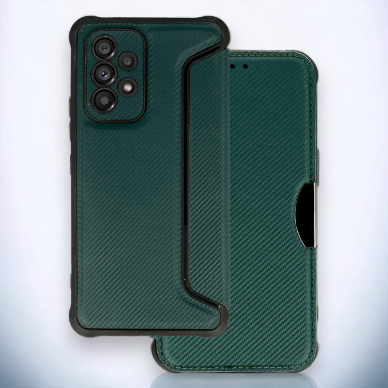 Preklopna torbica "razor" za Samsung Galaxy A33 5G – Infostyle – Temno modra / Ekološko usnje + TPU silikon