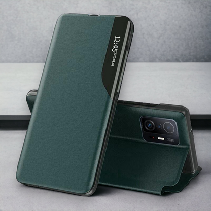 Pametna preklopna torbica za Xiaomi 11T Pro – Infostyle – Temno modra / Ekološko usnje + PC