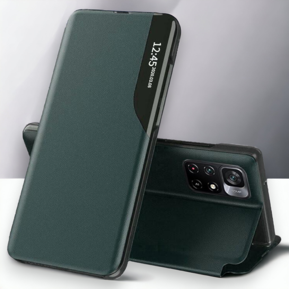 Pametna preklopna torbica za Xiaomi Redmi Note 11S – Infostyle – Vijolična / Ekološko usnje + PC