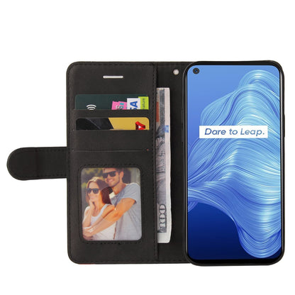 Preklopna torbica Oppo Realme V5 5G s režami za kartice črna