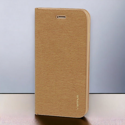 Preklopna torbica "Vennus - chic" za Xiaomi Redmi Note 10 5G - Zlata – Zlata / Ekološko usnje + TPU silikon