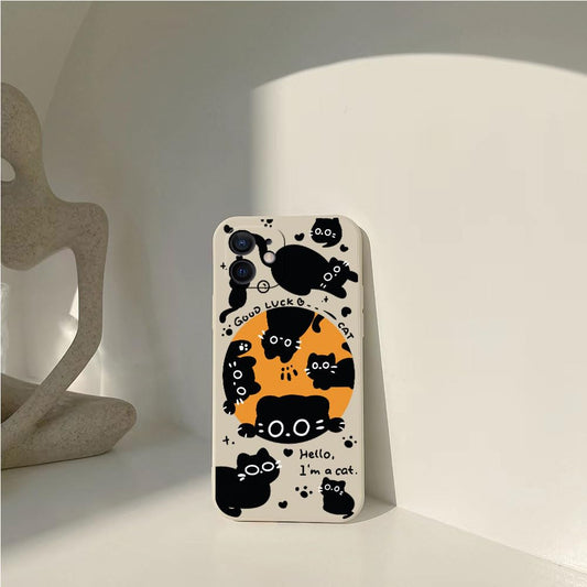 Cute TPU ovitek za Samsung Galaxy A20 – Cat Bear risani dizajn, mehak