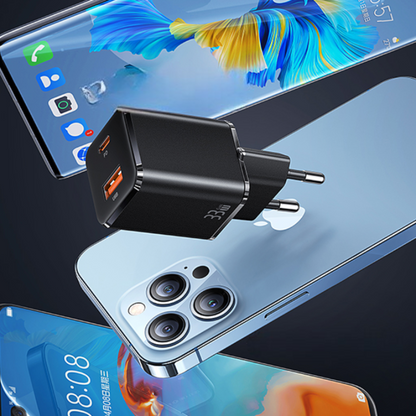 Polnilni adapter s kablom 33W USB C - ligtning - Črna – Usams – Črna