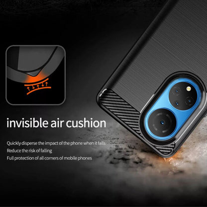 Silikonski ovitek "carbon" za Honor X7 - Črna – Techsuit