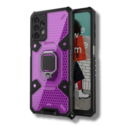 Silikonski ovitek "Honeycomb armor ring" za Samsung Galaxy A53 5G - Vijolična – Infostyle – Vijolična / PC + TPU silikon
