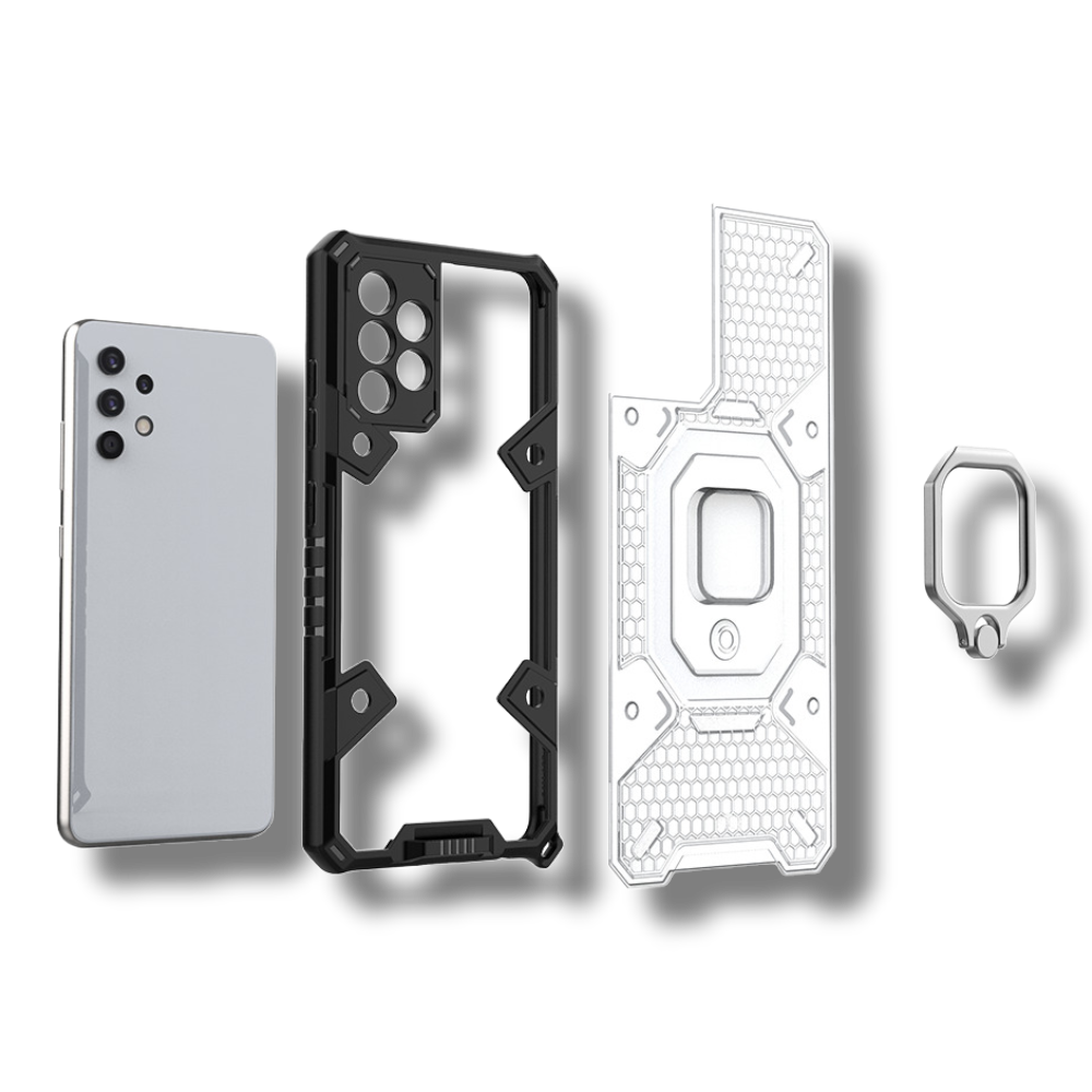 Silikonski ovitek "Honeycomb armor ring" za Samsung Galaxy A32 5G - Vijolična – Infostyle