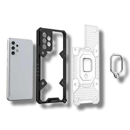 Silikonski ovitek "Honeycomb armor ring" za Samsung Galaxy A32 5G - Vijolična – Infostyle