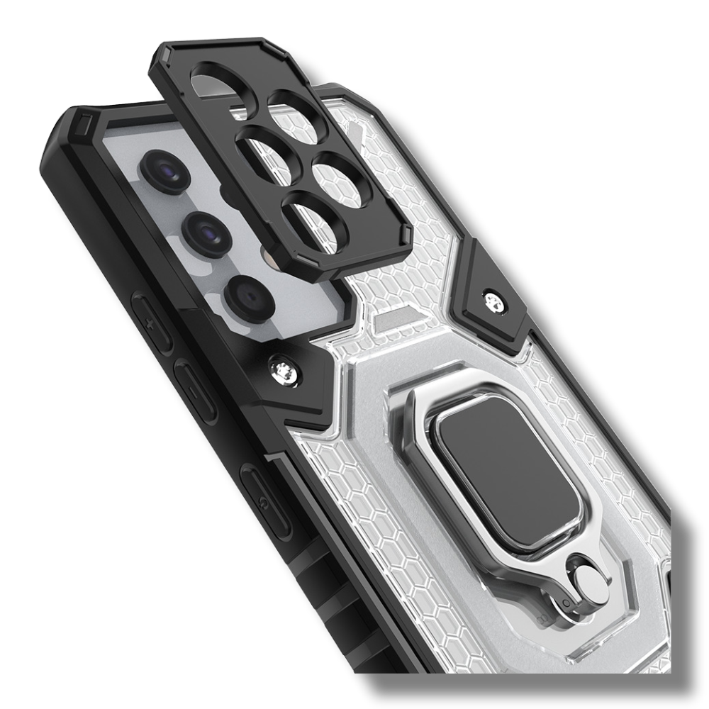 Silikonski ovitek "Honeycomb armor ring" za Samsung Galaxy A32 5G - Vijolična – Infostyle